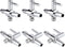 Pawfly 6 PCS 1-Way Aquarium Air Flow Control Lever Straight Valve Distributor for Fish Tank
