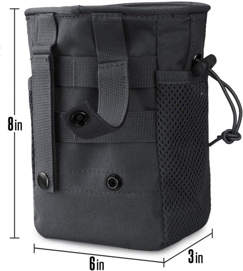 LIVANS Tactical Molle Dump Pouch, Adjustable Magazine Recovery Pouch for Airsoft Paintball Hunting Gear