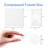 leexayah 100pcs 3s 50gsm 5x Compressed Disposable Face Towel: Mini Tablets Portable Paper Clean Washcloths For Travel