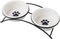 Ceramic Elevated Pet Bowls - Dishwasher Safe Cat & Dog Raised Food Bowls, 12 Ounce