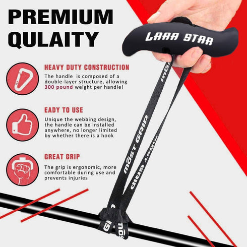 LARA STAR Pull Up Handles Grips Fitness Strap - Heavy Duty Cable Machine Handles for Home Gym and Pull-up Bars