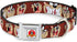 Dog Collar Seatbelt Buckle, Tasmanian Devil Expressions, Brown, 18 to 32 Inches, 1.5 Inch Wide