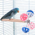 Bird Stand Perch Toy with Rotating Balls,Parakeet Stand Perch Toy for Metal Cage, Fun Toy for Parrots Cockatiels