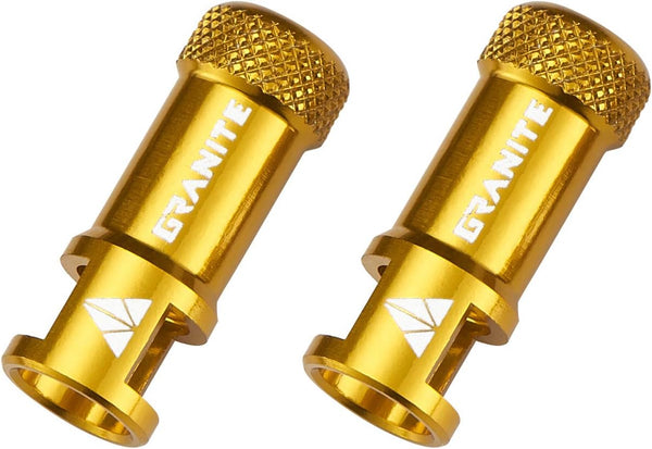 Granite Juicy Nipple Valve Cap with Valve Core Removing Function, Durable Alloy Bike Tire Dust Covers, Gold