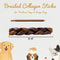 AZRAPAWS 5-6 Inch Braided Collagen Sticks for Medium & Large Dogs, Beef Collagen Dog Chews Long Lasting, Dog Treats
