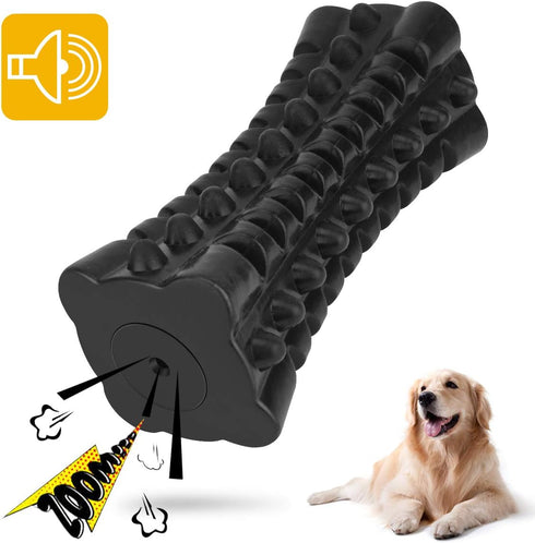 VANFINE Tough Squeaky Dog Toys for Aggressive Chewers, Durable Chew Toys for Large Breed, Non-Toxic Natural Rubber Beef