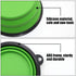 Collapsible Water Bowls for Cats Dogs, 2 Pack, Portable Pet Feeding Dish for Traveling, Large, Blue+Green