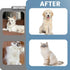 Cat Brush Dog Brush for Shedding - Dematting Tool for Long Haired Pets - Safe and Effective Comb, Large, Blue