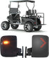 KEMIMOTO Golf Cart Side Mirrors with LED Turn Signal Lights - Universal Rear View Mirrors