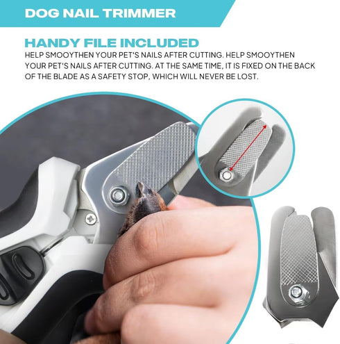 TwoEar Dog Nail Clippers with Light - Dog Nail Trimmers with Quick Sensor & Safety Guard for Medium Large Dogs