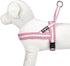 Blueberry Pet 4 Colors Soft & Comfy Reflective Jacquard Padded Dog Harness, Adjustable, Pink, Large, Chest Girth 30" -