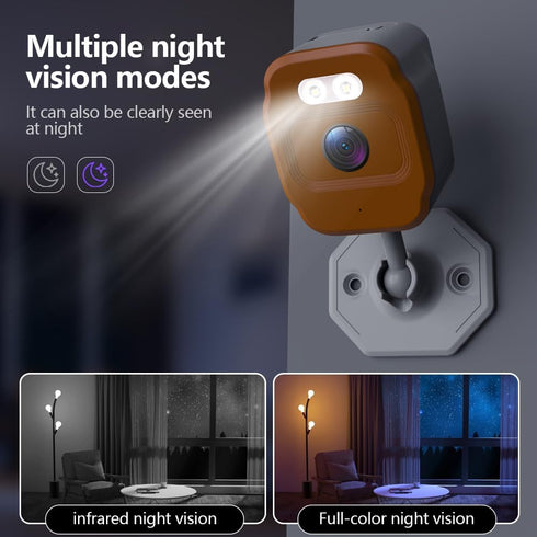 PHANSATIM 2Pcs 1080P WiFi Security Cameras, Baby Monitor Indoor Security Camera, Cat&Dog Camera with Motion Detection