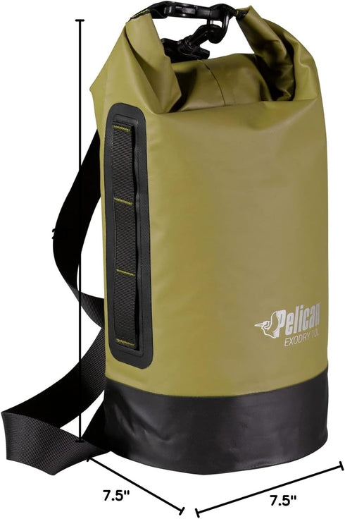 Pelican Waterproof Dry Bag - Exodry, Thick Lightweight Roll Top Compression Sack