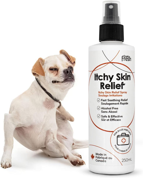 Itchy Skin Relief Spray - Fast Acting Allergies and Itching Relief for Dogs, Alcohol-Free, Sensitive Skin