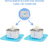 Elliptical Cat Water Fountain Filter, 6 Filters Pack for Stainless Steel Top Pet Fountain, 4 Carbon & 2 Sponge Filters