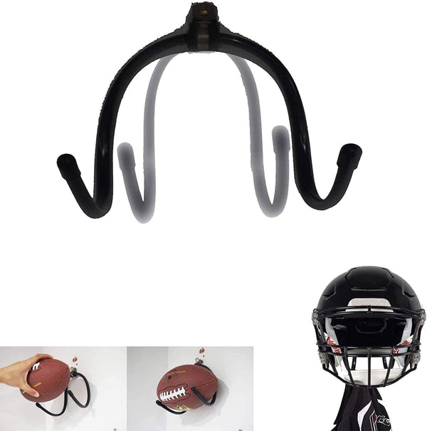 Pmsanzay Football Wall Mount Holder - Adjustable Display Rack for Football Helmet, Coats, and Sports Equipment