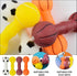 4Pcs Vinyl Barbell Dog Molar Chew Toy for Pet Dogs