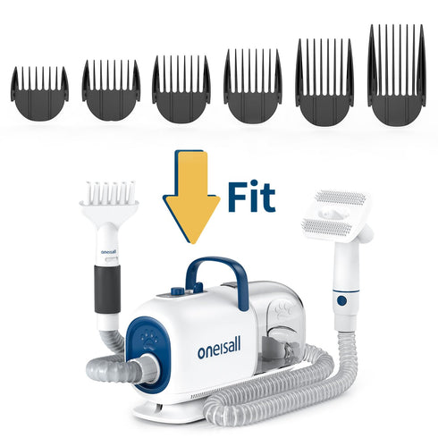 6Pcs Attachment Guide Comb Guards for BM1 Dog Grooming Vacuum Blow Dryer and Clippers 3mm-25mm Cut Length