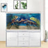Natural Undersea Aquarium Background, 48X24IN Underwater Ocean Sunlight Fish Tank Background with Tape