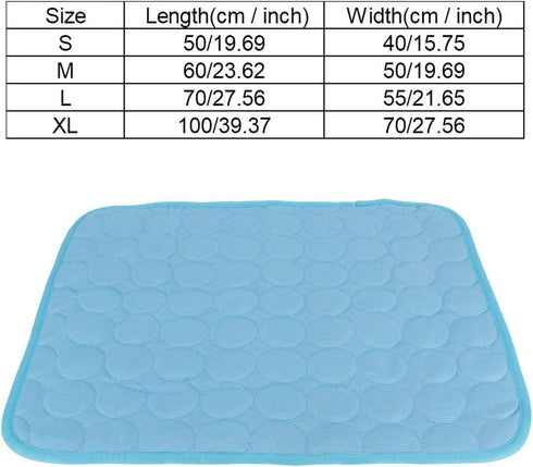 HEEPDD Dog Cooling Mat, Pet Ice Cool Bed, Self Cooling Pillow for Cats Dogs, Cages (L)