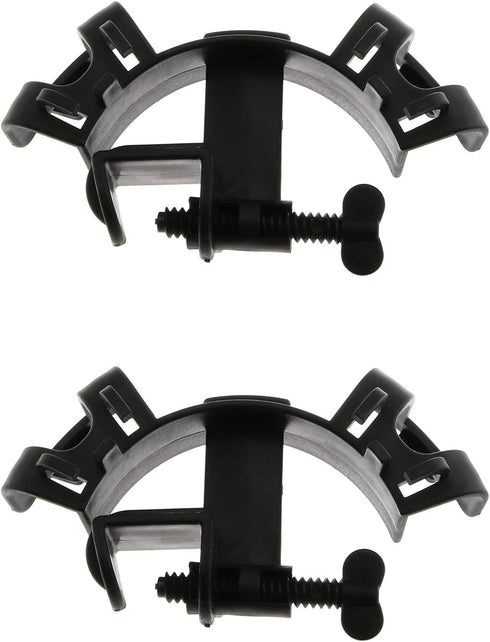 Maxmoral 2pcs Adjustable Plastic Aquarium Water Tube Clamp, Fish Tank Pipe Holder Fixed Clips (Black)