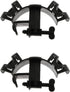 Maxmoral 2pcs Adjustable Plastic Aquarium Water Tube Clamp, Fish Tank Pipe Holder Fixed Clips (Black)