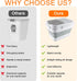Geyecete Large dog food storage container dog food storage with Lids Handle Scoop Foldable cat food container pet food