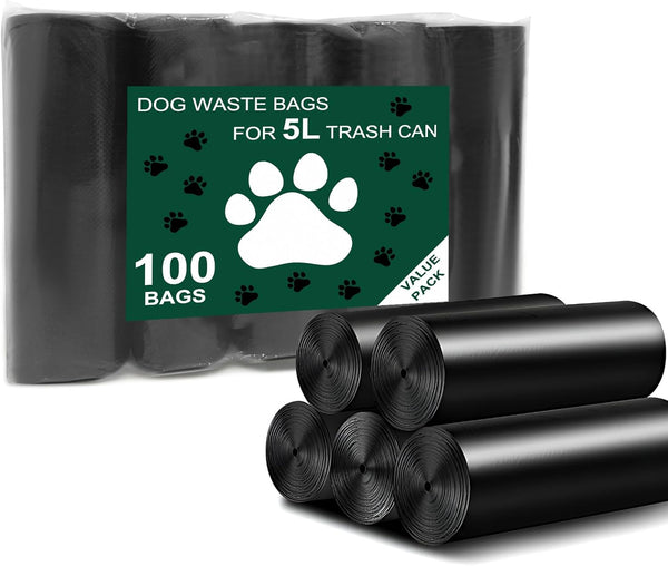 Dog Waste Bags 100 Pcs, Dog Waste Can Liners for 5L Dog