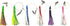 Arcadia Tackle Associated Manufacturer 6" 6 6 Tuna Clone Rigs, Pcs in Colors for Saltwater Trolling, Ideal for Tuna
