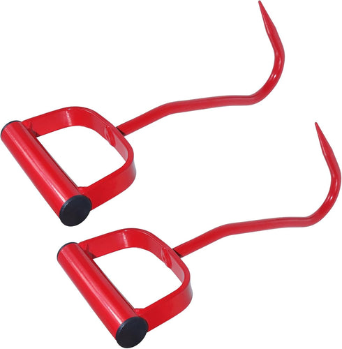 2 Pack Sturdy 11" Red Hay Hook, Durable Replacement for Farmex/Speeco 47010500 Hay Hook