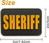 Gold Sheriff Patch for Hat with Fastener Tactical Cap 2x3 inches Molle Sheriff Tactical Vest (Black and Yellow, XS 3"x2") by uuKen