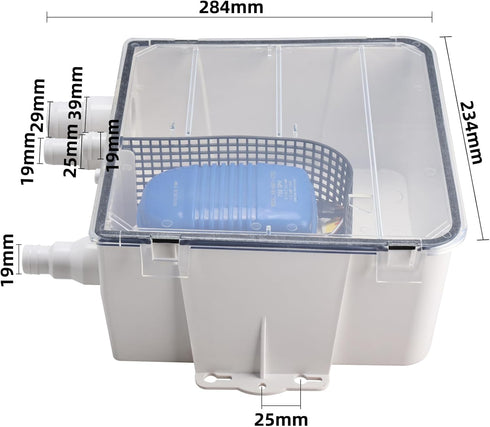 NovelBee 750 GPH Marine Shower Sump Pump Drain System Kit with Automatic Bilge Pump