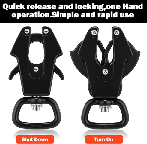 Reginary 2 Pcs Frog Clip Dog Leash Clip - 360 Degree Swivel Heavy Duty Quick Release Metal Buckle