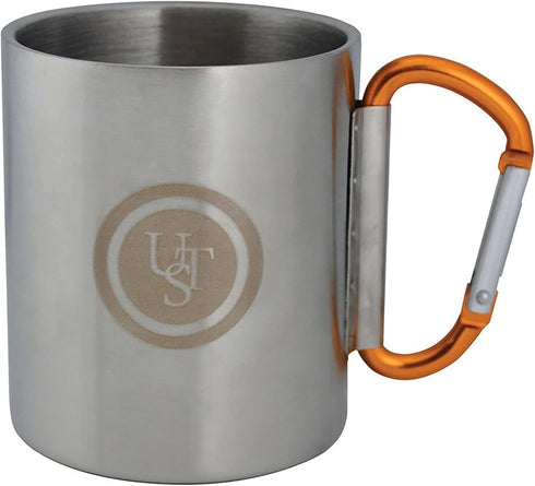 ust KLIPP Biner Mug 1.0, 9 Fl Oz Capacity, Carabiner Handle Stainless Steel for Hiking, Camping, Outdoor Survival.