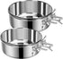 Dog Food Water Bowl with Clamp Holder, Stainless Steel Non-Spill Hanging Bowls for Small Medium Large Dogs (Silver, M)