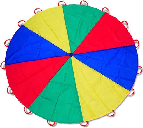 Parachute 13ft/ 16.4ft/ 20ft - Kids Play Gymnastics Parachute with Handles for