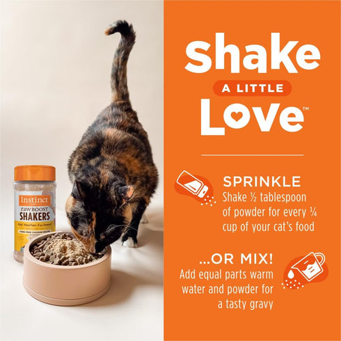 Instinct Raw Boost Shakers Freeze-Dried Powder Cat Food Topper - Chicken, 5.5 oz. Bottle