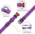 Reflective Dog Collar and Leash Set - Adjustable Nylon Pet Collars for Small Medium Large Dogs (Purple, S)