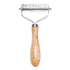 Pet Hair Removal Comb, Solid Wood Metal Brush, Bilateral Grooming Tool for Cats, Large Dogs, Small Dogs, Matting &