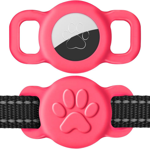 Dynmeow 1 Pack Airtag Cat Collar Holder, Stretchy Silicone Holder for Small Dog, Anti-Lost Compatible with Collars