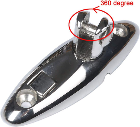 Swivel Deck Hinge Quick Release for Boat Bimini, 316 Stainless Steel Marine Grade, 2 Pack