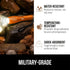 Gorilla Grip Powerful LED 750 FT Water Resistant Tactical Flashlight, High Lumens Ultra Bright Mini Flash Light (Orange)