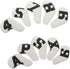 10pcs Set Toyvian Golf Club Covers Pu Leather Putter Sleeve with Colorful Gradient Numbers, Soft Inner Lining, Golf