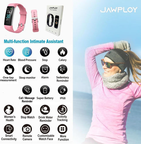 Fitness Tracker with Blood Pressure Heart Rate Monitor, Activity Tracker Sleep Monitor Smart Watch Health Tracker Pedometer Step Counter for Man Women