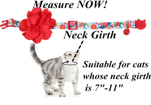 BoomBone Flower Cat Collar, Floral Accessories for Girl Puppies