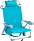 Generic Backpack Beach Chairs Low 5 Position Beach Chair with Pouch Straps Folding