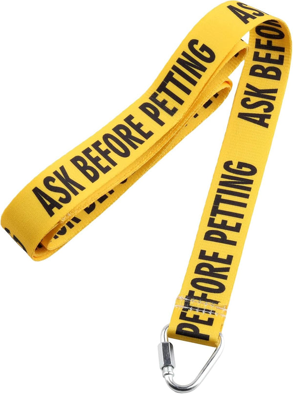 Ask Before Petting Dog Lead, Nervous Yellow Dog Gift, Shy Rescue Dog Gift (Ask Before Pet Leashes)