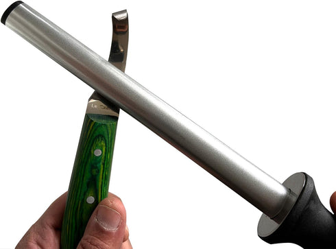 Hoof Knife Sharpener, Farrier Tool with Fine Diamond Grit Coated 8 Inch Honing Rod, Farrier Knife Sharpener for Sharpening Hoof Knives