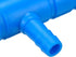 uxcell 2Pcs 8mm to 5.5mm 3 Ways Air Line Tubing Splitter Connector for Aquarium, Fish Tank Oxygen Pipe Adapter, Blue