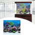 Aquarium Background Poster, 3D Effect PVC Adhesive Underwater Coral Reef Decor, Cling Decals Sticker (76x30cm)